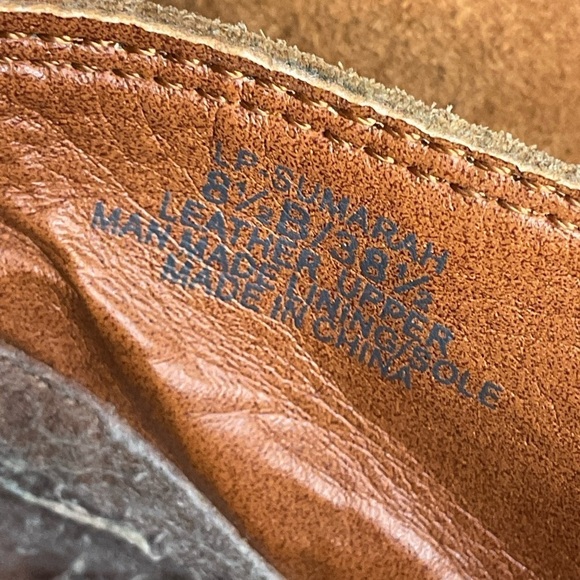 Lucky Brand Sumarah Suede Ankle Boot Sz 8.5 Wedge Heel Buckle - Picture 12 of 13